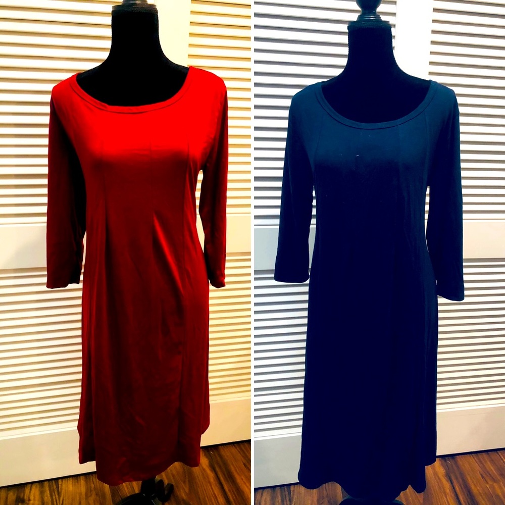 Midi Dress in Red or Blue